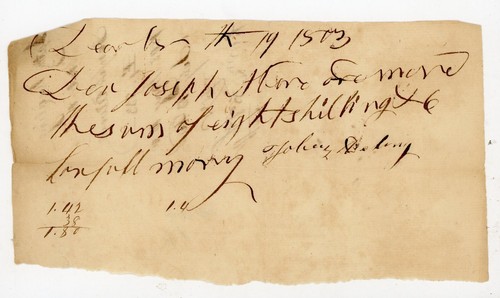 1853 handwritten promissory - 1853,