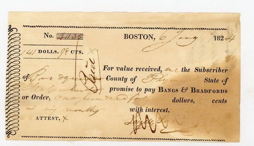 Signed promissory note bangs - promissory,